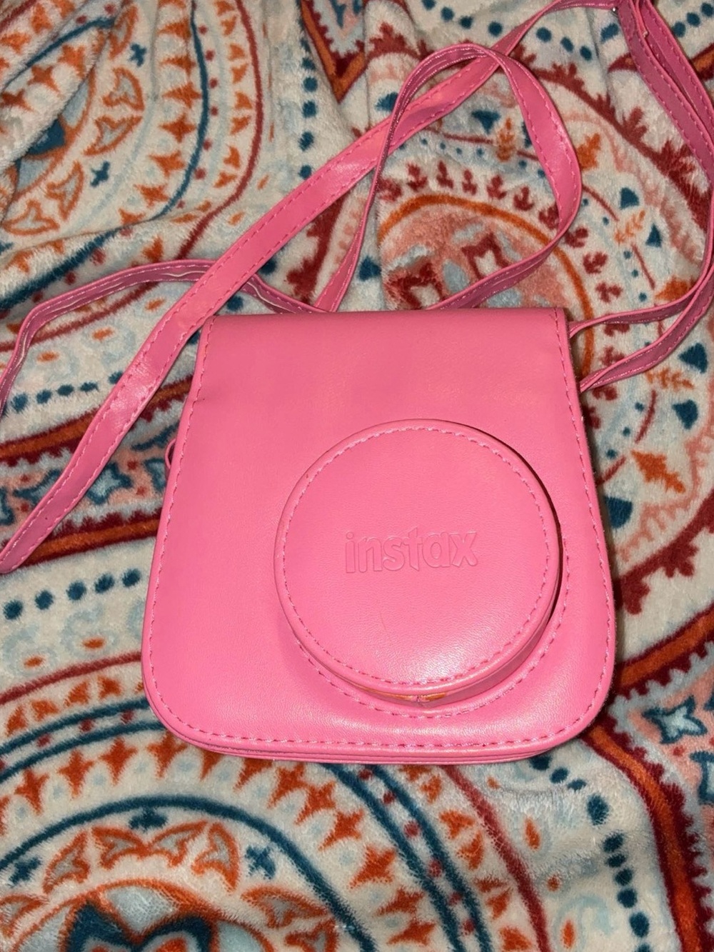 Instax Bright Pink Mini Crossbody Camera Bag
